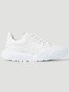 Court Court Oversole All White Leather Sneakers - ALEXANDER MCQUEEN - BALAAN 1