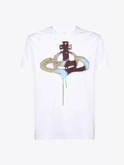 Spray ORB Classic Short Sleeve T-Shirt White - VIVIENNE WESTWOOD - BALAAN 2