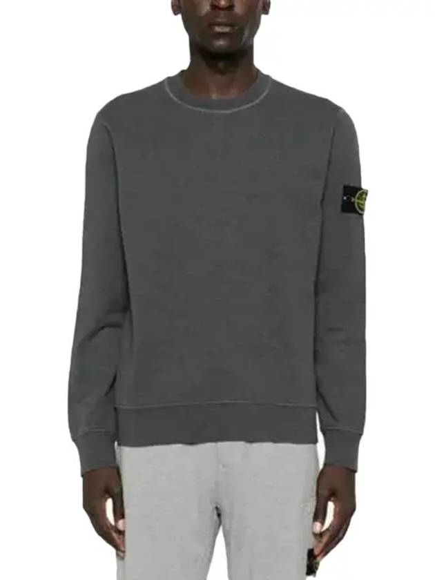 Wappen Patch Garment Dyed Sweatshirt Grey - STONE ISLAND - BALAAN 3