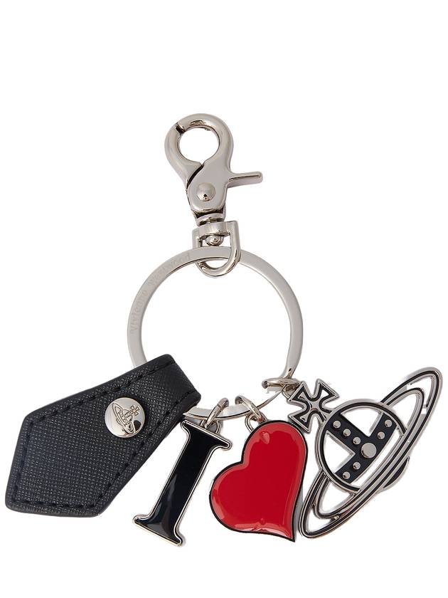 VIVIENNE WESTWOOD Polly I Love of Charm Keyring Black 82030082 S000B N401 - VIVIENNE WESTWOOD - BALAAN