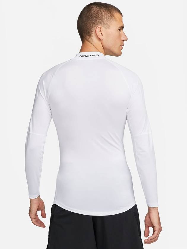 Pro Dri-Fit Fitness Mock Neck Long Sleeve T-Shirt White - NIKE - BALAAN 3