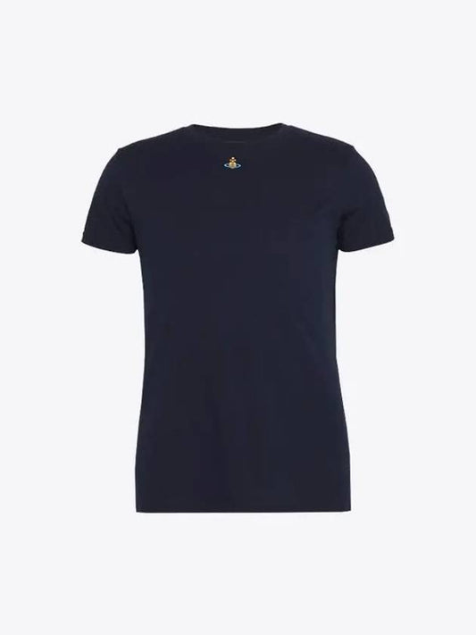 Embroided ORB Peru Short Sleeve T-Shirt Navy - VIVIENNE WESTWOOD - BALAAN 2