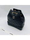 Aged Calfskin Small Gabrielle Backpack Black - CHANEL - BALAAN 3