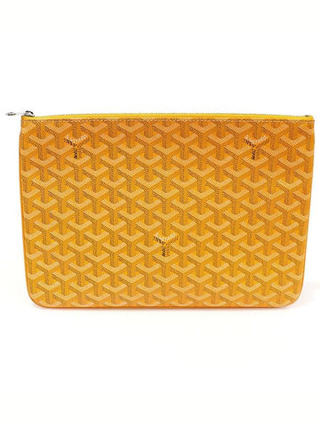 APMSENAT2 MM 08 Yellow Goyadin Canvas Senna Clutch - GOYARD - BALAAN 1