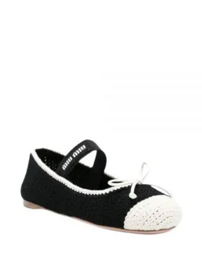 Crochet Knit Ballerina Black - MIU MIU - BALAAN 2