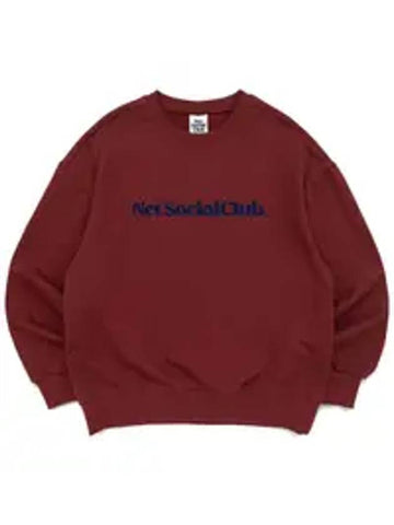 Vivid Straight Logo Sweatshirt Burgundy - NET SOCIAL CLUB - BALAAN 1