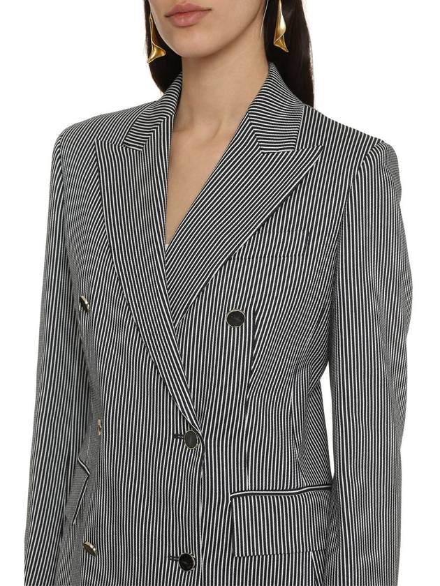 Paste Pinstripe Stretch Jersey Blazer Jacket Ultramarine - MAX MARA - BALAAN 6