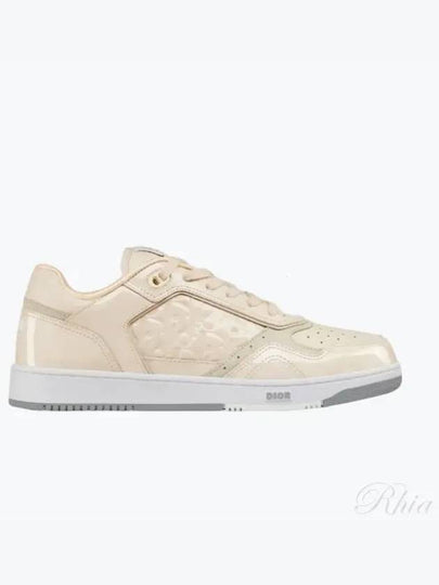 B27 Oblique Gravity Leather Low Top Sneakers Beige - DIOR - BALAAN 2