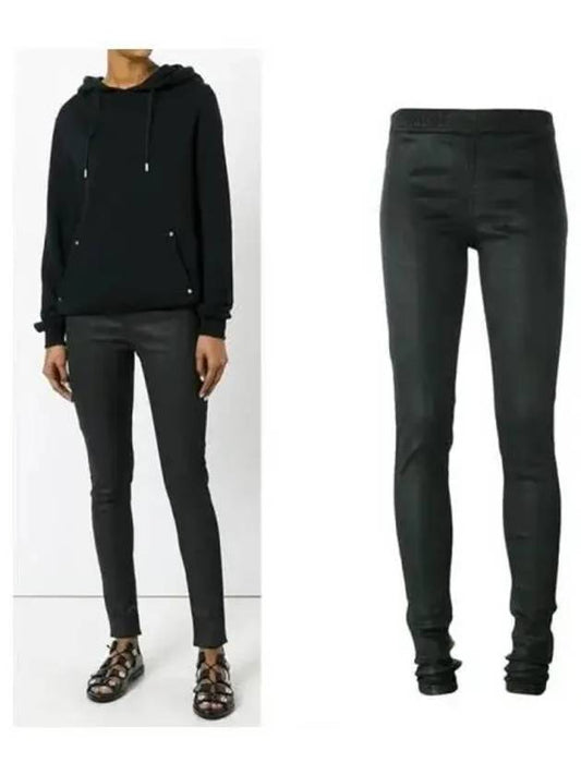 Black waxing coated pants 271449 - RICK OWENS - BALAAN 1