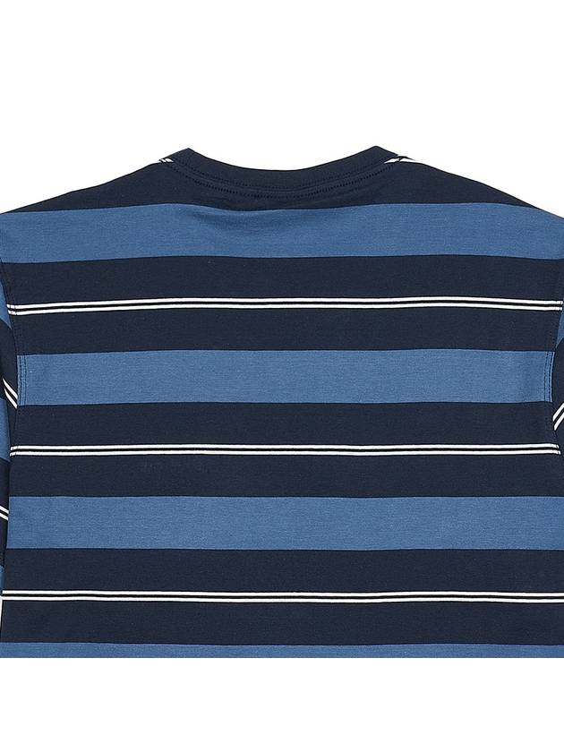 Embroidered Logo Striped Short Sleeve T-shirt Navy - BARBOUR - BALAAN 7