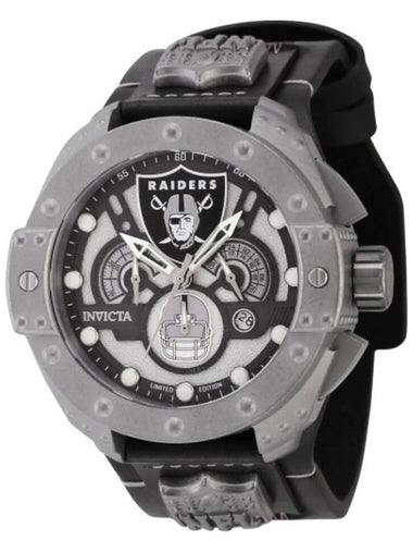 Invicta NFL Las Vegas Raiders Chronograph GMT Quartz Gunmetal Dial Men's Watch 45116 - INVICTA - BALAAN 1