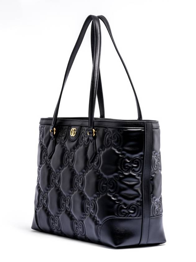 GG Matelasse Leather Medium Tote Bag Black - GUCCI - BALAAN 3