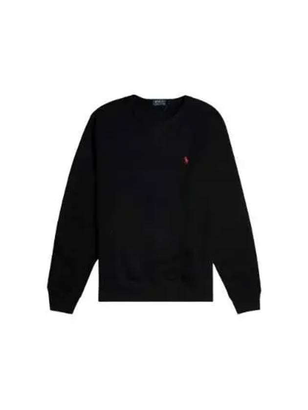 Embroidered Logo Pony Crew Neck Sweatshirt Black - POLO RALPH LAUREN - BALAAN 2