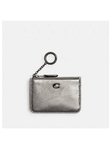 Essential Mini ID Card Wallet Silver - COACH - BALAAN 1