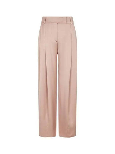 Women s Glossy Silk Two Tuck Pants Pink 271278 - GIORGIO ARMANI - BALAAN 1