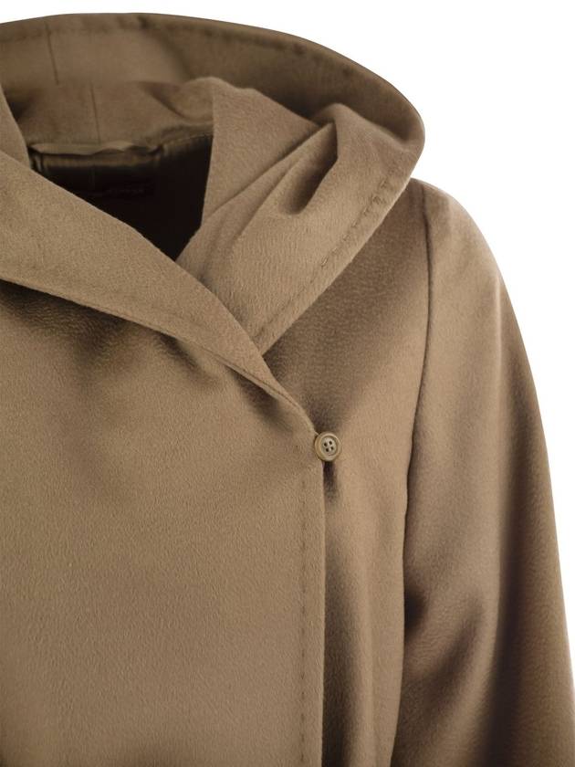 New Mang Hooded Wool Single Coat Camel - MAX MARA - BALAAN 4