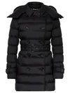 Detachable Hoodie Puffer Coat Padded Black - BURBERRY - BALAAN 2