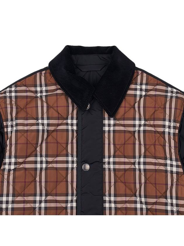 Vintage Check Quilted Jacket Brown - BURBERRY - BALAAN 4