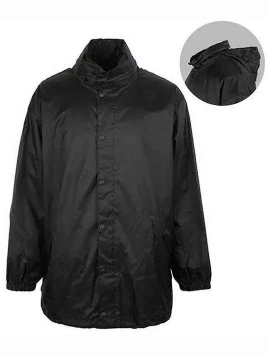 Language Logo Raincoat Black - BALENCIAGA - BALAAN 2