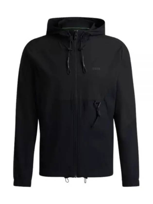 Quick Dry Performance Regular Fit Zip-Up Hoodie Black - HUGO BOSS - BALAAN 2