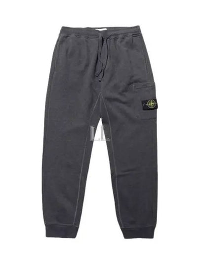 Garment Dying Cotton Fleece Track Pants Dark Grey - STONE ISLAND - BALAAN 2