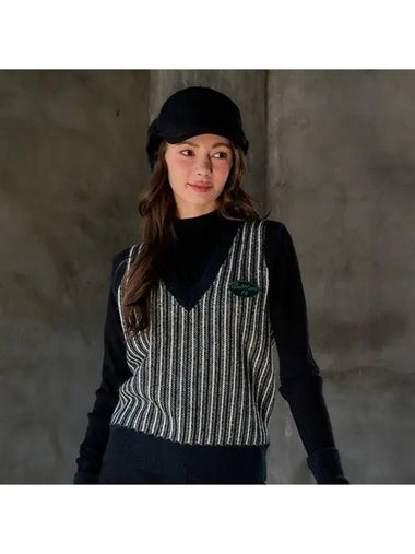 Pattern knit vest black - BENECIA12 - BALAAN 1