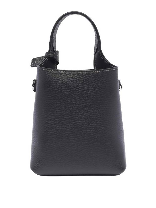 Micro Leather Mini Tote Bag Black - TOD'S - BALAAN 3