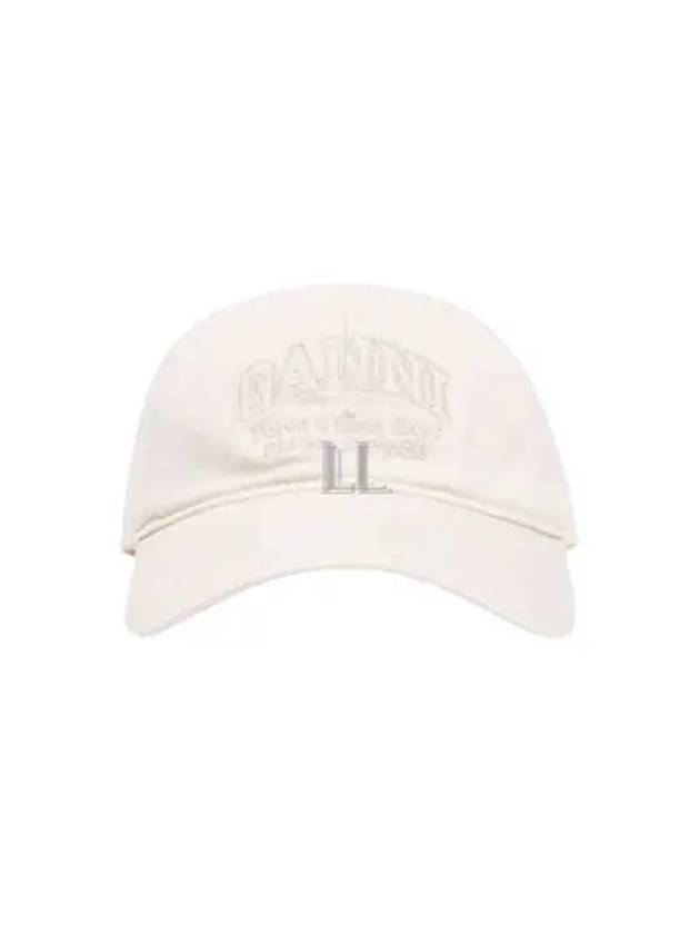 Embroidered Logo Ball Cap Ivory - GANNI - BALAAN 2