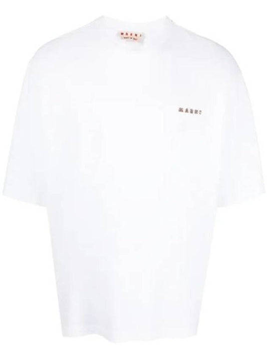 logo print short sleeve t-shirt white - MARNI - BALAAN 1