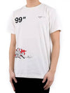 Men's Dondibus Printing Short Sleeve T-Shirt - OFF WHITE - BALAAN 4