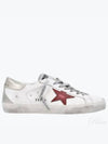 Superstar Leather Low Top Sneakers Red White - GOLDEN GOOSE - BALAAN 2