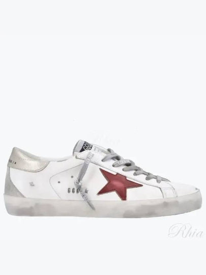 Superstar Leather Low Top Sneakers Red White - GOLDEN GOOSE - BALAAN 2