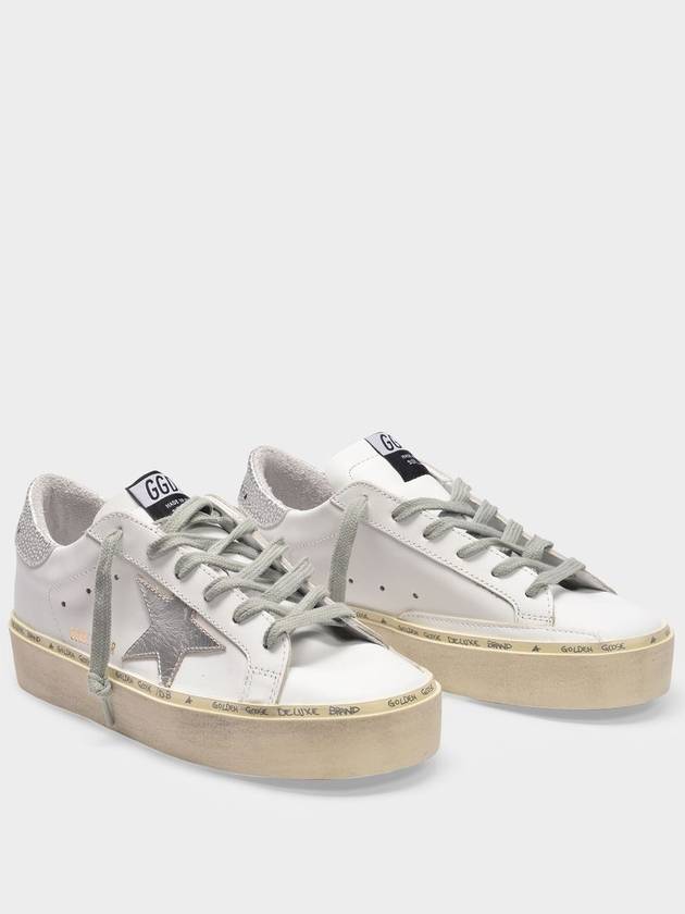 Hi Star White Metallic Silver Heel Tab Sneakers - GOLDEN GOOSE - BALAAN 3