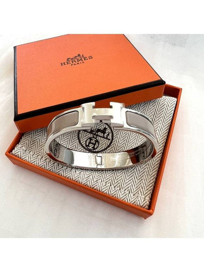 Click H Palladium Bracelet Marron Glacet - HERMES - BALAAN 2