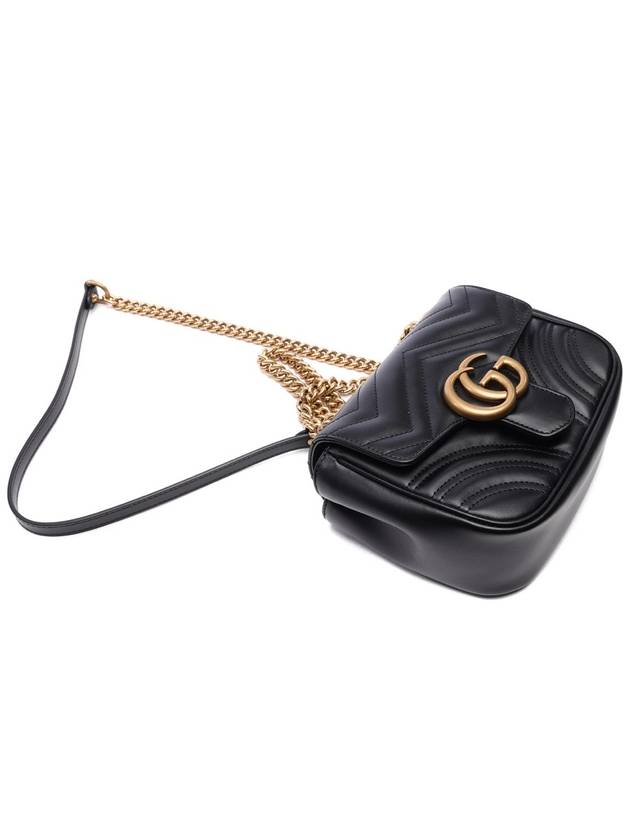 GG Marmont Matelasse Small Shoulder Bag Black - GUCCI - BALAAN 6