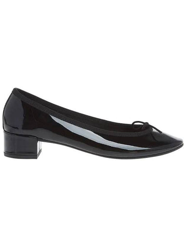 Lou middle heel ballerina glossy black - REPETTO - BALAAN 1