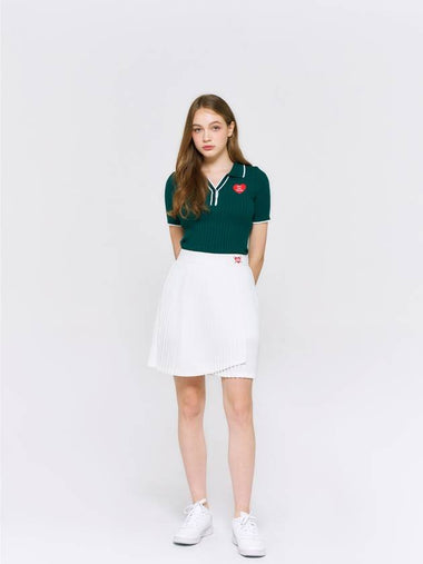 Heart Attack Unbalanced Midi Skirt White - GOXO - BALAAN 1