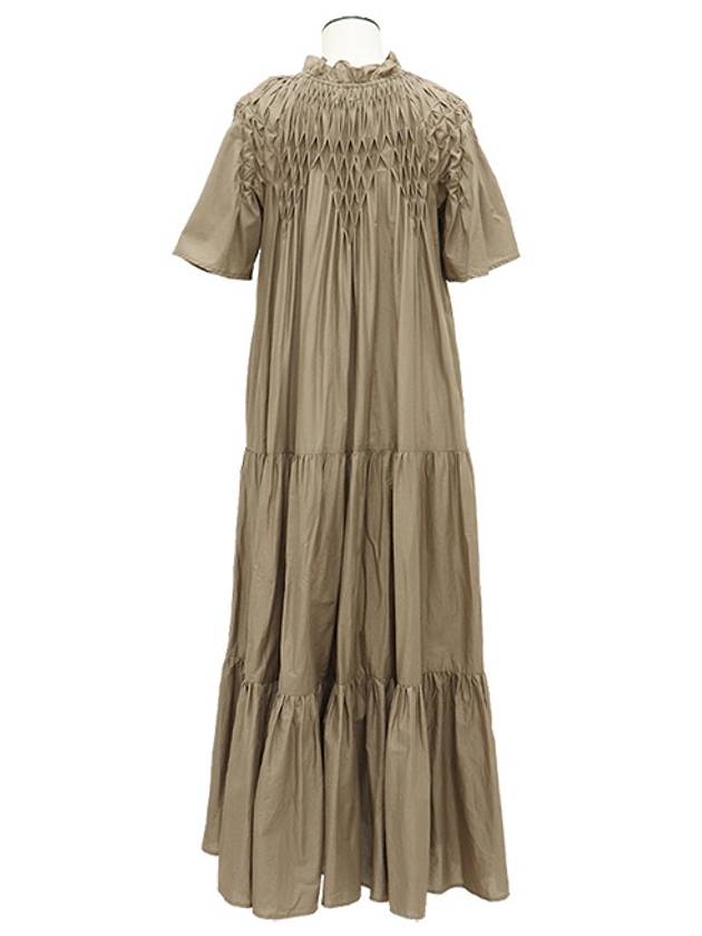 Merlet pattern long jean beige dress - MERLETTE - BALAAN 2