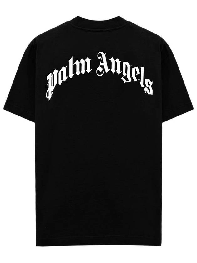 Shark Classic Short Sleeve T-Shirt Black - PALM ANGELS - BALAAN 3