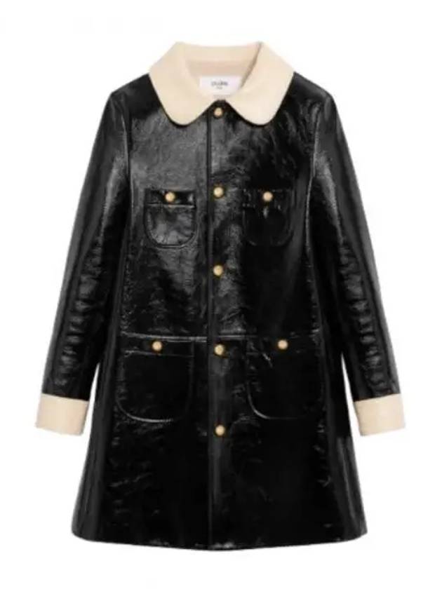 Babydoll Leather Single Coat Black - CELINE - BALAAN 2