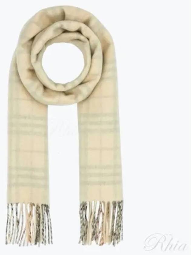 Reversible Check Cashmere Scarf Beige - BURBERRY - BALAAN 2