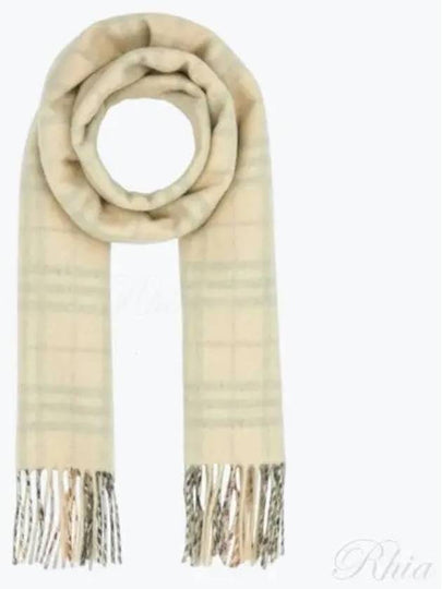 Reversible Check Cashmere Scarf Beige - BURBERRY - BALAAN 2