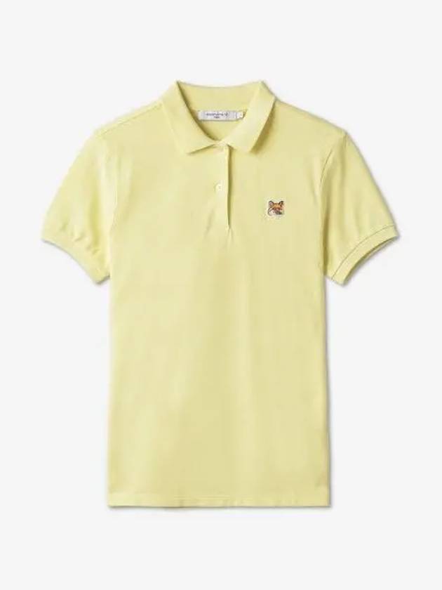 Fox Head Patch Classic Short Sleeve Polo Shirt  Light Yellow - MAISON KITSUNE - BALAAN 2