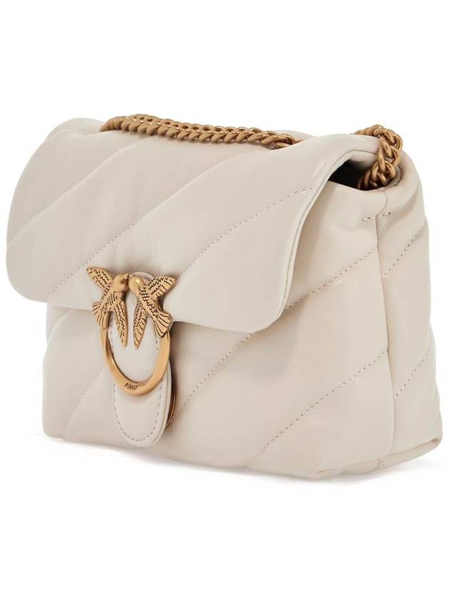 mini love puff quilted bag white silk chain shoulder - PINKO - BALAAN 3