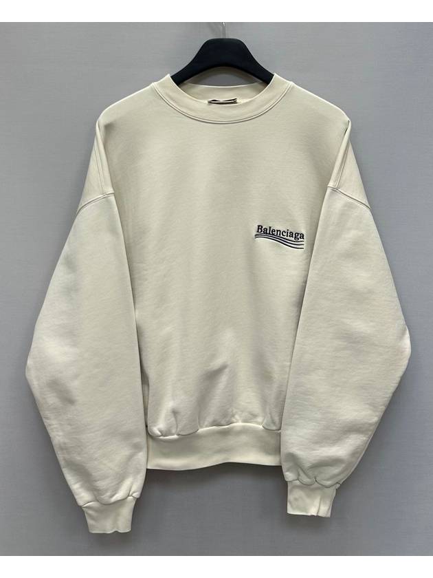 Wave logo embroidered sweatshirt - BALENCIAGA - BALAAN 4