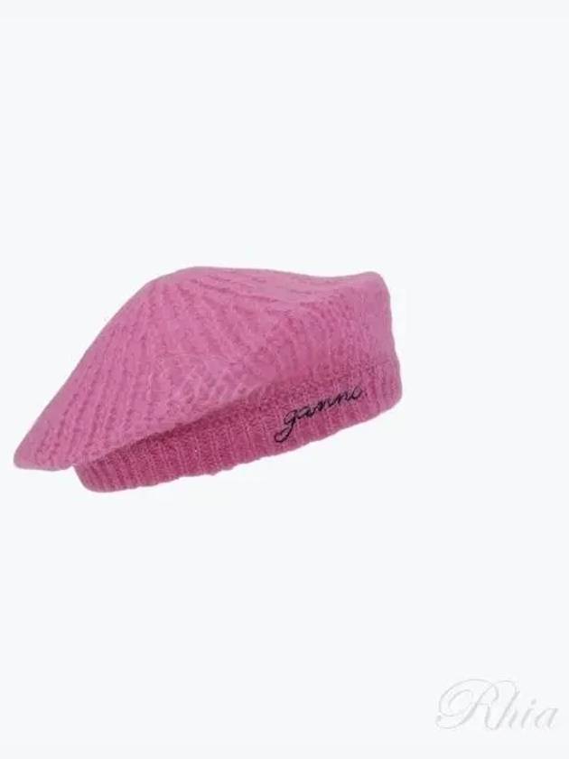 Mohair Beret Pink - GANNI - BALAAN 2