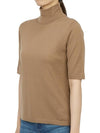 Gigi Short Sleeve Knit Turtleneck Brown - MAX MARA - BALAAN 3