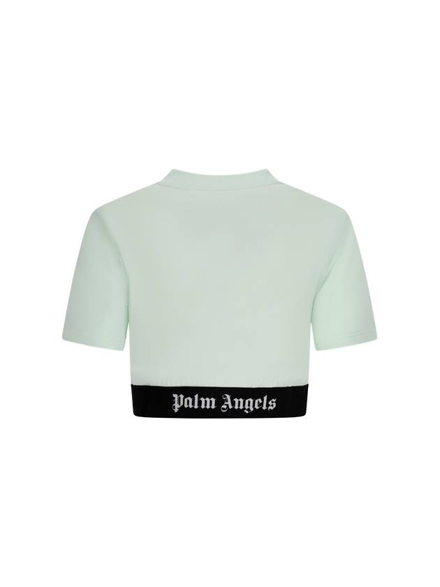 Short Sleeve T-Shirt PWAA051S24JER001 5110 Green - PALM ANGELS - BALAAN 3