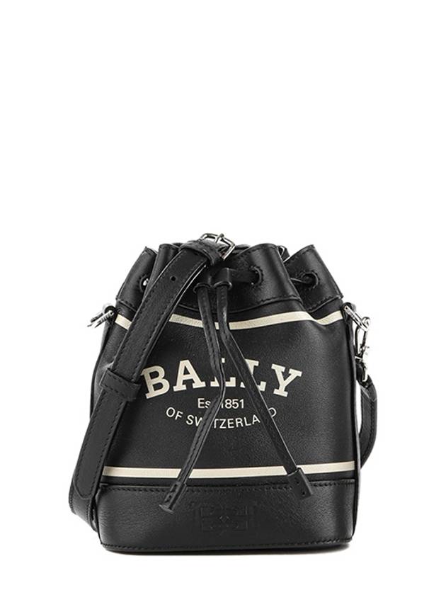 WoMen's Cleo XS Leather Bucket Bag Black - BALLY - BALAAN 2