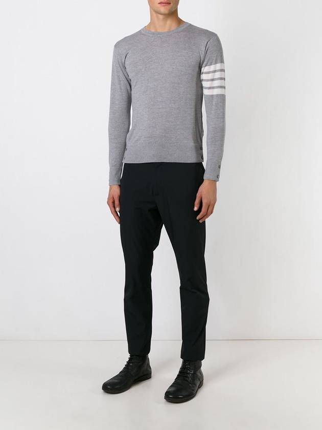 4 Bar Stripe Classic Wool Knit Top Light Grey - THOM BROWNE - BALAAN 3